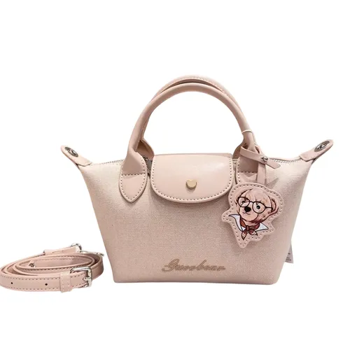 Túi Xách Tay Nữ Guoo Bear GU1152 Màu Hồng Nude Size S