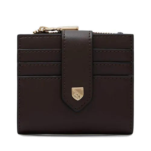 Ví Nữ Lyn Re-Edit Slim Card Short Wallet - Dark Brown L25FWWA042 Màu Nâu Đậm