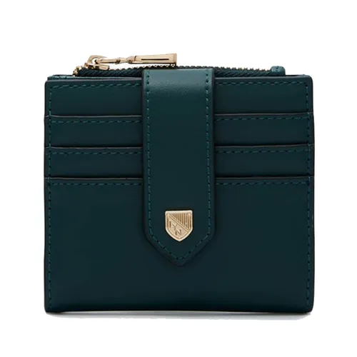 Ví Nữ Lyn Re-Edit Slim Card Short Wallet - Dark Green L25FWWA042 Màu Xanh Green