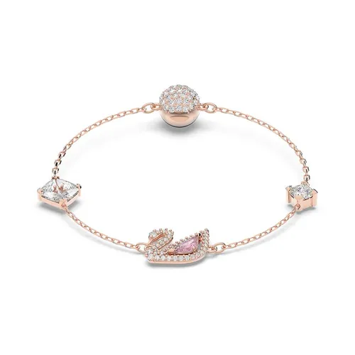Vòng Đeo Tay Nữ Swarovski Swan Bracelet Swan, Pink, Rose Gold-Tone Plated 5472271 Màu Vàng Hồng Size M