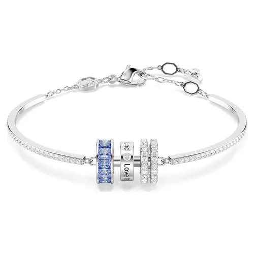 Vòng Đeo Tay Nữ Swarovski Connexus Bracelet Mixed Cuts, Love Is Around, Blue, Rhodium Plated 5690039 Màu Bạc
