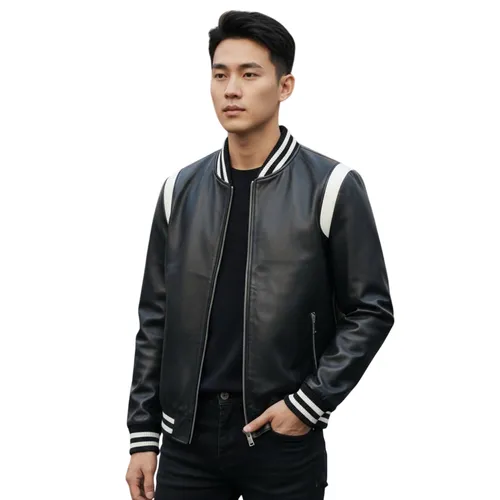 Áo Khoác Da Nam Bolongaro Bomber BT122T00E-Q11 Black Màu Đen&nbsp;Size M