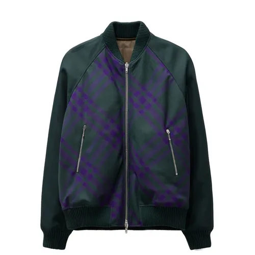 Áo Khoác Nam Burberry Reversible Check Bomber Jacket 8078899 Hai Mặt Phối Màu Size XS