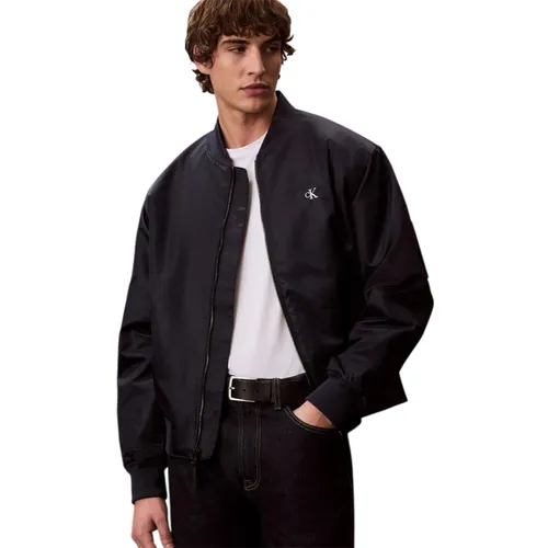 Áo Khoác Nam Calvin Klein CK Nylon Bomber Jacket 4RC526G - 410 Màu Xanh Navy Size S