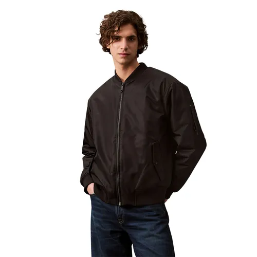 Áo Khoác Nam Calvin Klein Padded Nylon Bomber Jacket CK 40EM524 - 002 Màu Đen Size M