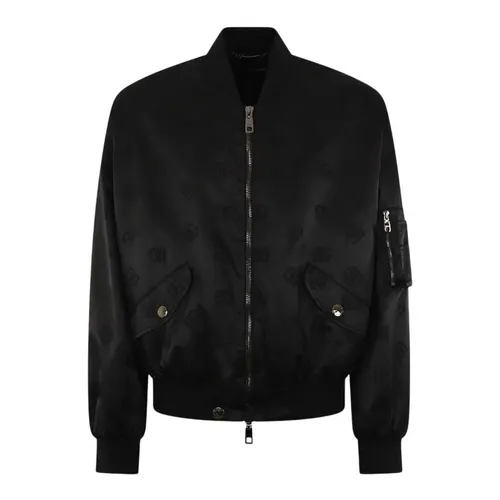 Áo Khoác Nam Dolce & Gabbana D&G Heren Sicily Jacket Logo In Black G9XQ9T FJSB7 N0000 Màu Đen Size 44
