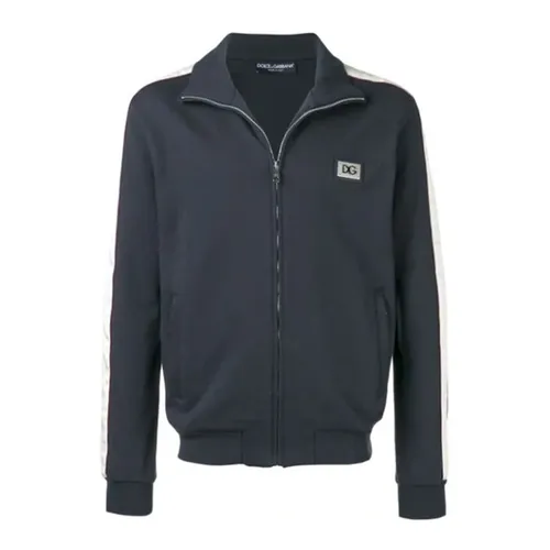 Áo Khoác Nam Dolce & Gabbana D&G Logo G9NN1T Màu Xanh Navy Size 46