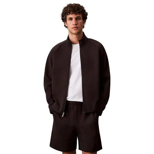 Áo Khoác Nỉ Nam Calvin Klein CK Ponte Tech Relaxed Track Jacket 4LC235G - 001 Màu Đen Size XS