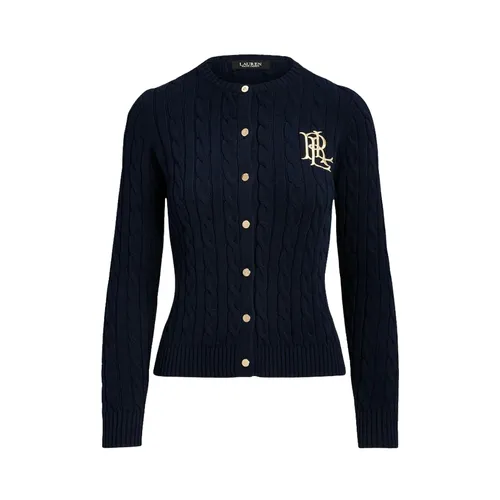 Áo Len Nữ Ralph Lauren Knit Cardigan Long-sleeve With Logo In Marine Blue - 200954917002 Màu Xanh Navy Size S