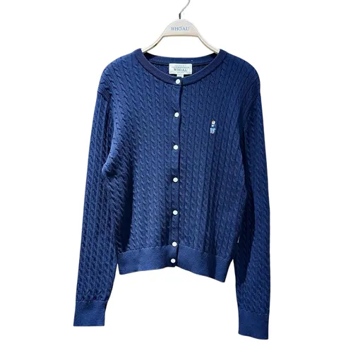 Áo Len Nữ WHOAU SS25 WHCKG2325F Màu Xanh Navy