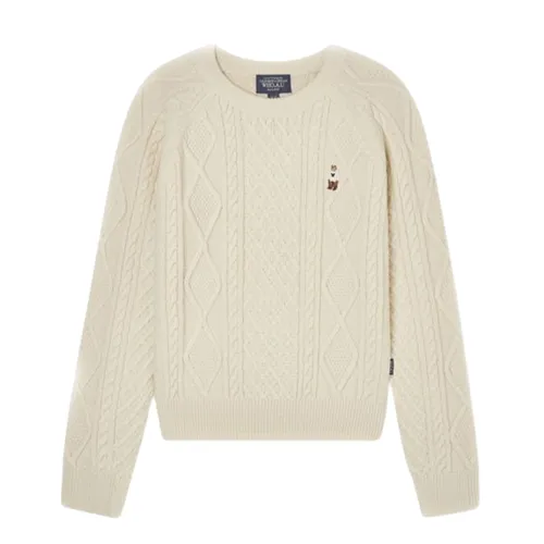 Áo Len Nữ WHOAU Steve Aran Cable Sweater(F)_WHKAF4T12F Màu Kem