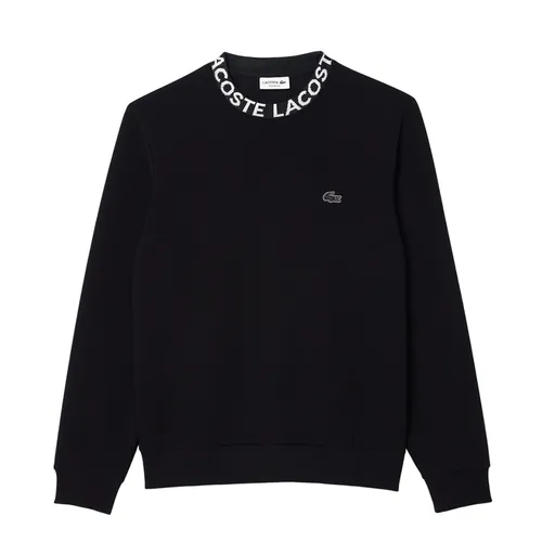 Áo Nỉ Nam Lacoste Logo Jacquard Crew Neck Sweatshirt SH7473 - 031 Màu Đen Size 3
