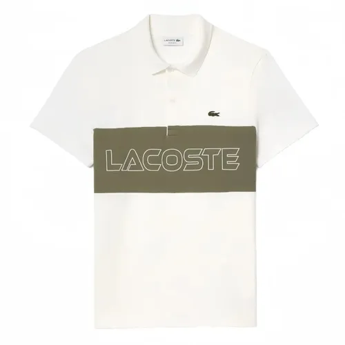 Áo Polo Nam Lacoste Men's Regular Fit Stretch Mini Piqué Polo Shirt PH1470 - IMI Màu Trắng Size 3