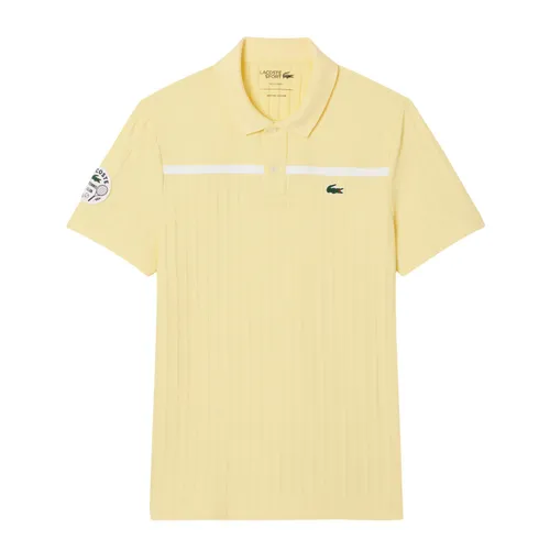 Áo Polo Nam Lacoste Men's Ultra Dry Badge Accent Tennis Heritage DH8960 KCD Màu Vàng Size 3