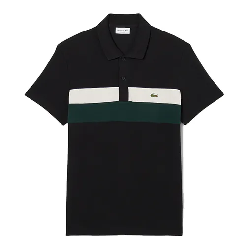 Áo Polo Nam Lacoste Regular Fit Colour Block Petit Piqué Shirt Black PH5918 6XH Màu Đen Size 3