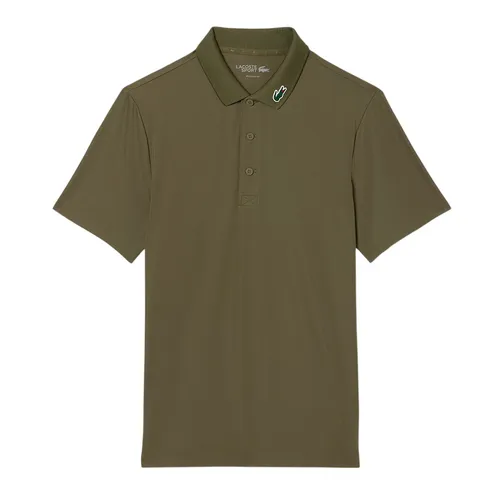 Áo Polo Nam Lacoste Regular Fit UV Protect Golf DH2341 E9F Màu Xanh Rêu Size 3