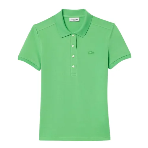 Áo Polo Nữ Lacoste Women L.12.D Slim Fit Stretch Piqué PF5462 10 IXU Màu Xanh Lá Size 38
