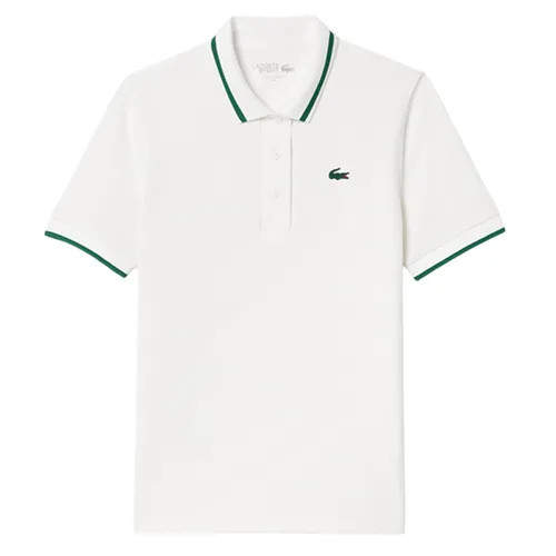 Áo Polo Nữ Lacoste Women's UV Protect Stripe Collar Tennis PF0965 54N 737 Màu Trắng Size 38