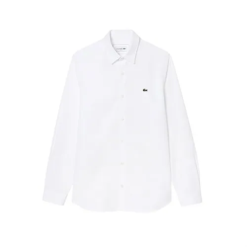 Áo Sơ Mi Dài Tay Nam Lacoste Men's Poplin Slim CH5620 - 001 Màu Trắng Size 42