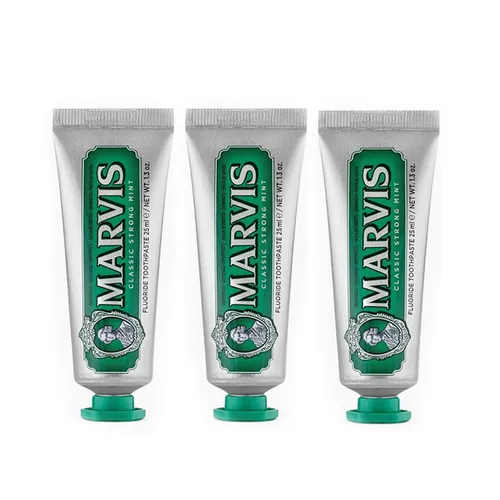Combo 3 Tuýp Kem Đánh Răng Marvis Classtic Strong Mint 25ml