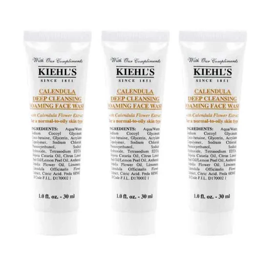 Combo 3 Tuýp Sữa Rửa Mặt Sạch Sâu Hoa Cúc Kiehl's Calendula Deep Cleansing Foaming Face Wash 30ml x 3