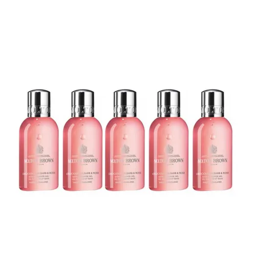 Combo 5 Chai Sữa Tắm Molton Brown Delicious Rhubarb & Rose 30ml x 5