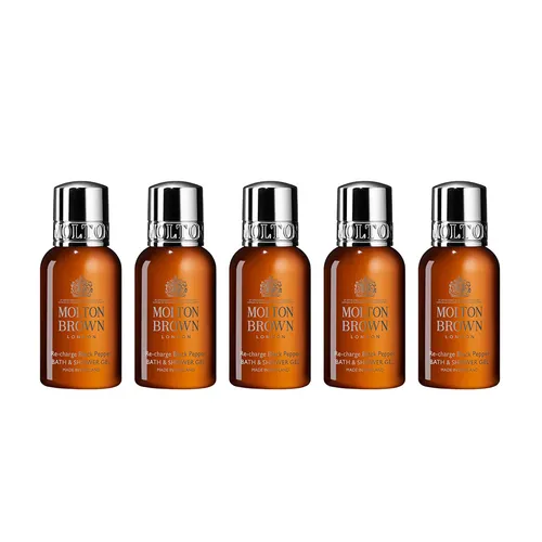 Combo 5 Chai Sữa Tắm Molton Brown Re-Charge Black Pepper Bath & Shower Gel 30ml  x 5