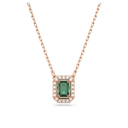 Dây Chuyền Nữ Swarovski 5650069 Rose Gold Plated Green Octagon Màu Xanh - Vàng Hồng