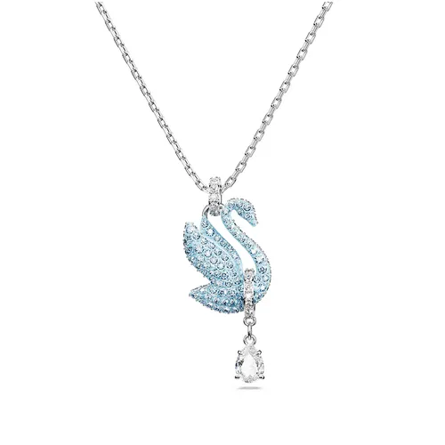 Dây Chuyền Nữ Swarovski Swan, Blue, Rhodium Plated 5660597 Màu Xanh Bạc
