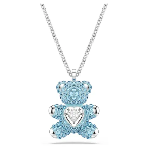 Dây Chuyền Nữ Swarovski Teddy Pendant Bear, Blue, Rhodium Plated 5737620 Màu Xanh Blue