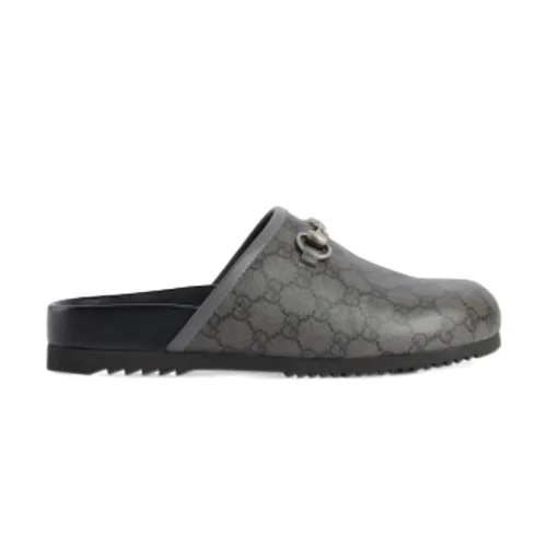 Dép Sục Nam Gucci GG Mule Gray ‎‎738964-FABP9-8746 Màu Xám Đen Size 42