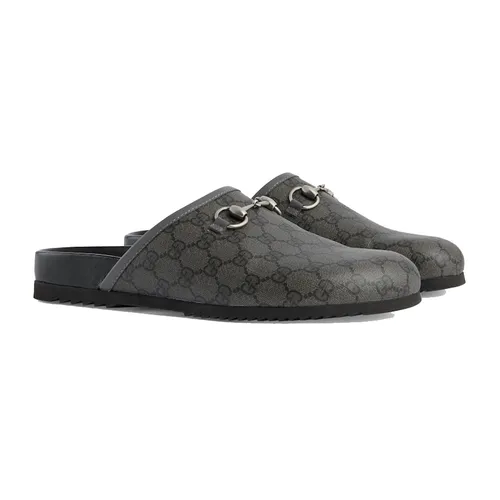 Dép Sục Nam Gucci GG Mule Gray ‎‎738964-FABP9-8746 Màu Xám Đen Size 41