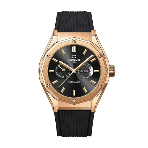 Đồng Hồ Nam Carnival Automatic 8188G-VH-DCS-D Màu Đen - Vàng