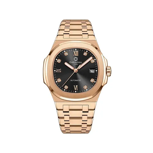 Đồng Hồ Nam Carniva 8160G-VH-D Màu Đen - Vàng Hồng