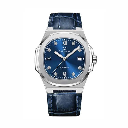 Đồng Hồ Nam Carnival 8160G-VT-DD-X Màu Xanh Bạc