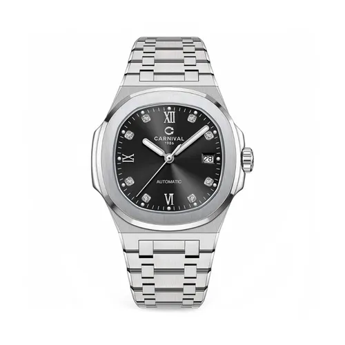 Đồng Hồ Nam Carnival 8160G-VT-D Màu Đen Bạc