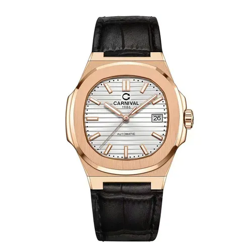 Đồng Hồ Nam Carnival Automatic 8108G1-VH-DD-T Màu Đen/Trắng