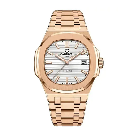 Đồng Hồ Nam Carnival Automatic 8108G1-VH-T Màu Vàng Hồng/Trắng