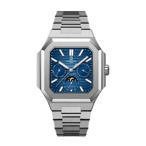 Đồng Hồ Nam Carnival 42mm 8187G-VT-X Màu Xanh Bạc