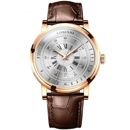 Đồng Hồ Nam Lobinni LB1018G-D1 Màu Nâu Vàng