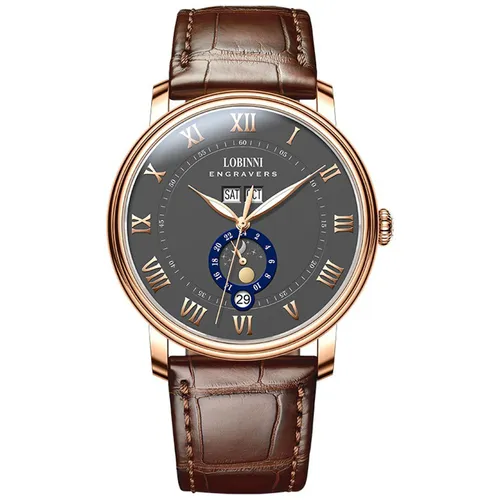 Đồng Hồ Nam Lobinni LB11025G-D2 Màu Nâu Vàng