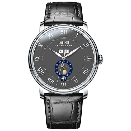 Đồng Hồ Nam Lobinni LB11025G-D4 Màu Bạc Đen