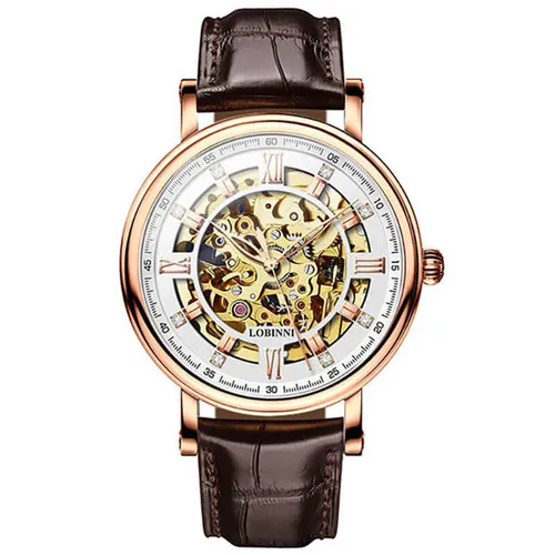 Đồng Hồ Nam Lobinni LB9010G-D3 Màu Nâu Vàng
