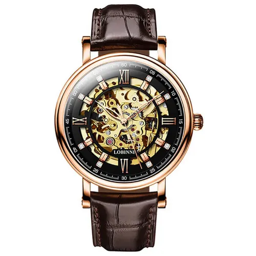 Đồng Hồ Nam Lobinni LB9010G-D4 Màu Nâu Vàng