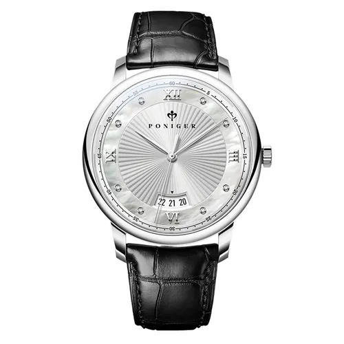 Đồng Hồ Nam Poniger P203G-D2 Màu Bạc Đen