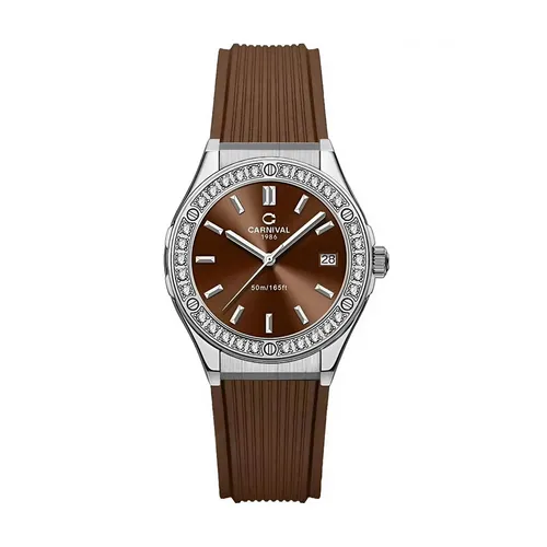 Đồng Hồ Nữ Carnival 34mm 8168L2-VT-DCS-N Màu Nâu Bạc