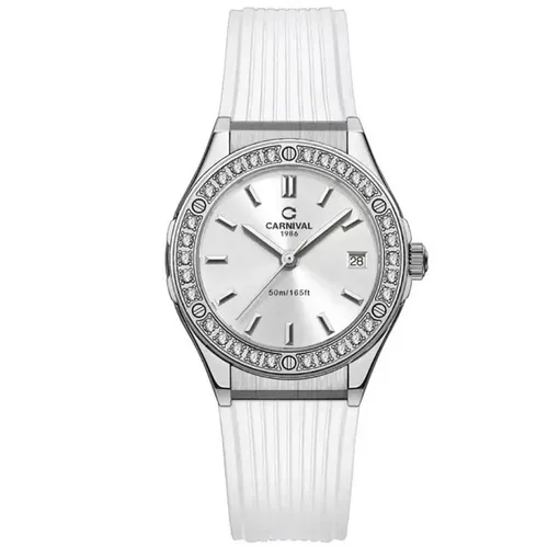 Đồng Hồ Nữ Carnival 34mm 8168L2-VT-DCS-T1 Màu Trắng