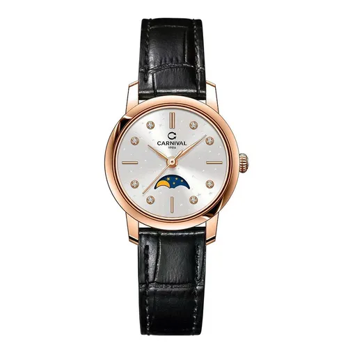 Đồng Hồ Nữ Carnival Quartz 8193L-VH-DD-T (8193L) Màu Đen - Bạc