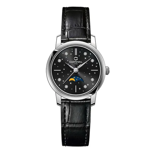 Đồng Hồ Nữ Carnival Quartz 8193L-VT-DD-D (8193L)&nbsp;Màu Đen - Bạc