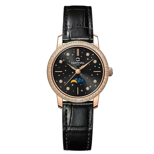 Đồng Hồ Nữ Carnival Quartz 8193L2-VH-DD-D (8193L2) Màu Đen